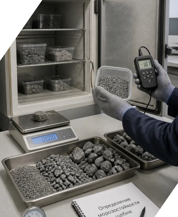 Определение морозостойкости щебня в Смоленске от 3589 р. | ЭкспертизаРоссия